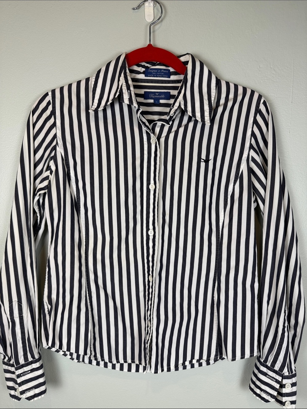 Façonnable Striped Button Down Shirt Cotton Long Sleeve